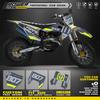 PowerZone Custom Team Motorcycle Graphics Decals Stickers Kit For Husqvarna Decal 19-22 TC FC TX FX FS 20-23 TE FE 125-450CC 40