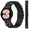 Металлический ремешок с гальваническим покрытием и коннектором для Samsung Galaxy Watch7 44мм/40мм, 7-звенный, с декором из страз-бабочек