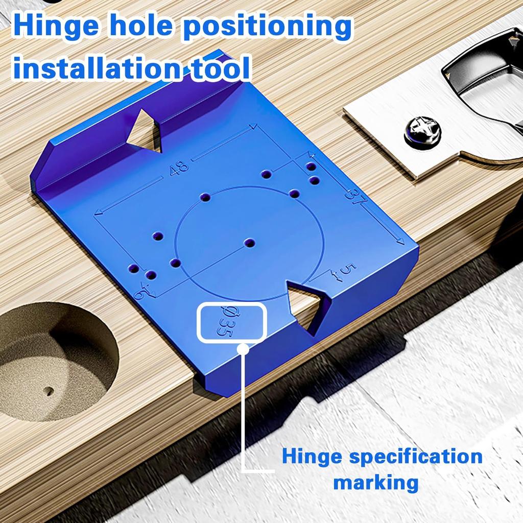 Cabinet Door Hinge Drilling Locator Jig Mounting Concealed Positioning Ruler Installation Tool for 35mm/40mm Cabinet Hinges