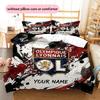 Custom Name Olympique Lyonnais2 Pattern Bedding Quilt Set  Home Decoration  Gift (1 * duvet cover + 2 * pillowcase  without core)