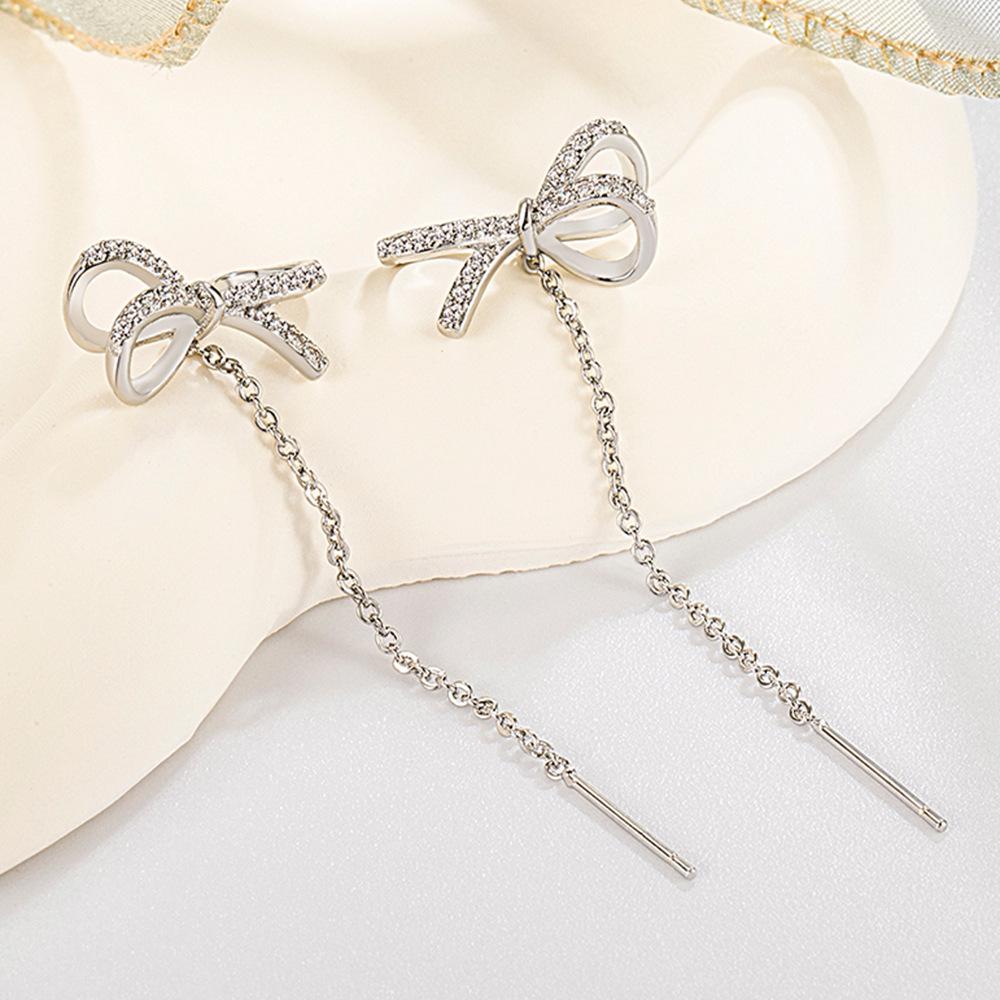 Модные наушники-бантики с инкрустацией бриллиантами, высококачественный легкий роскошный комплект