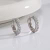 Серьги из серебра 925 пробы, простые U-образные застежки с инкрустацией из циркония, стильные серьги высокого класса, мода