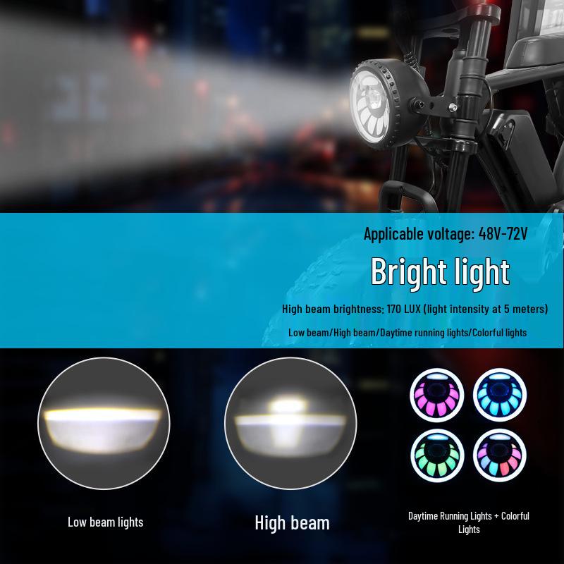 48V High-Intensity Car-Snowmobile Headlight, Laser-Enhanced, CE Certified, Customizable