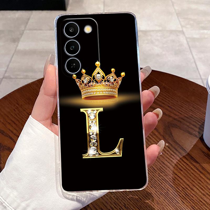 Чехол для Realme C83 5G/P4 Lite 5G Прозрачный ТПУ Силиконовый Ударопрочный Мягкий Корпус Красивый Узор Корона Буквы Чехол для Пары