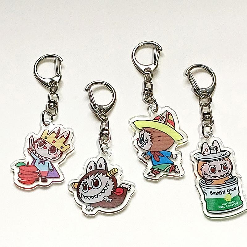 Мультяшный монстр Лабубу Акриловый брелок Милые забавные подвески Сумка Подвеска Креативный рюкзак Подвесные украшения Подарки на день рождения