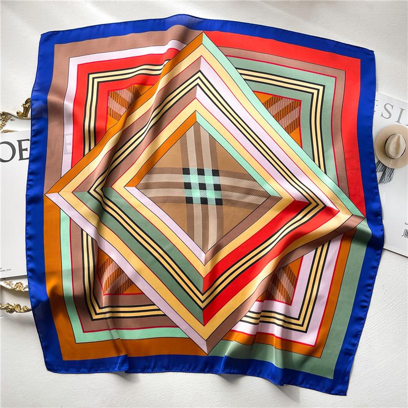 70 * 70cm New Silk Small Square Scarf For Women'S Neck Protection Professional Scarf Versatile Hair Tie Headscarf Scarf