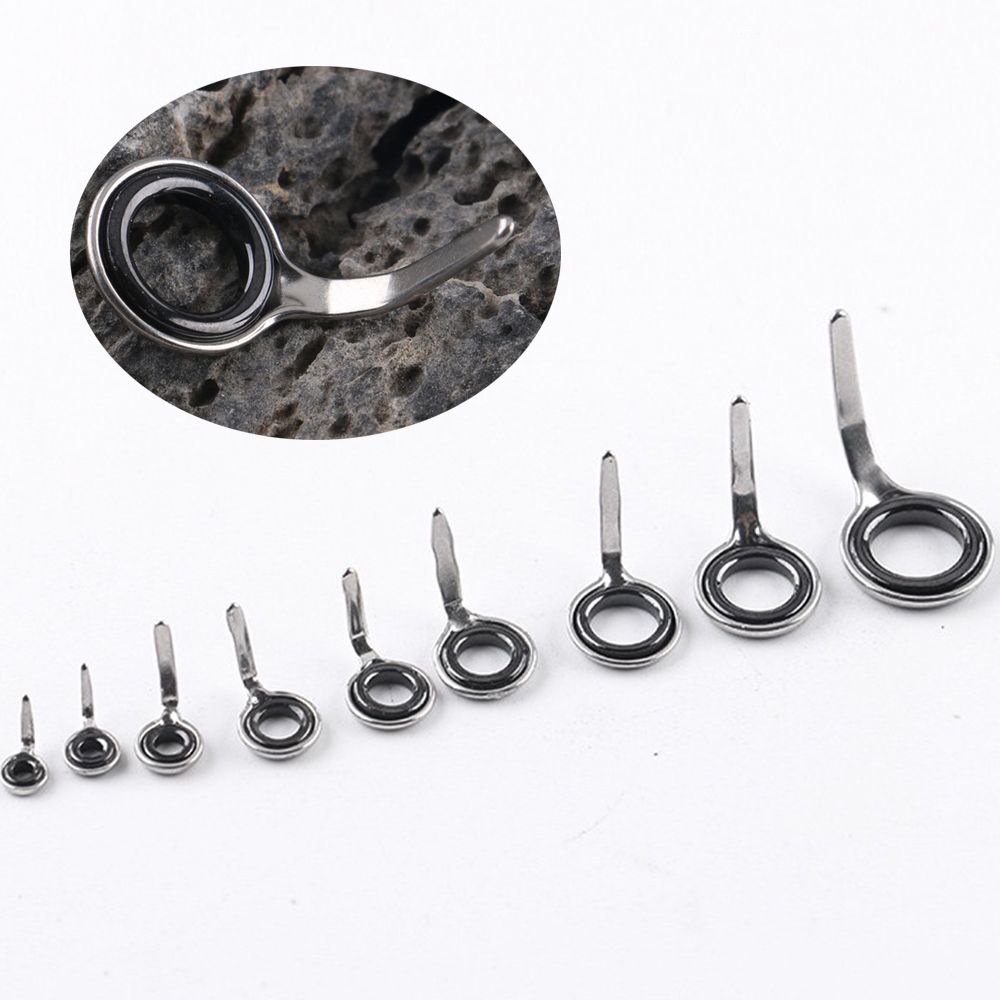 Stainless Steel Eye Ceramic Ring O Ring Fishing rod Tip Repair Kit Durable Fishing Rod Guide