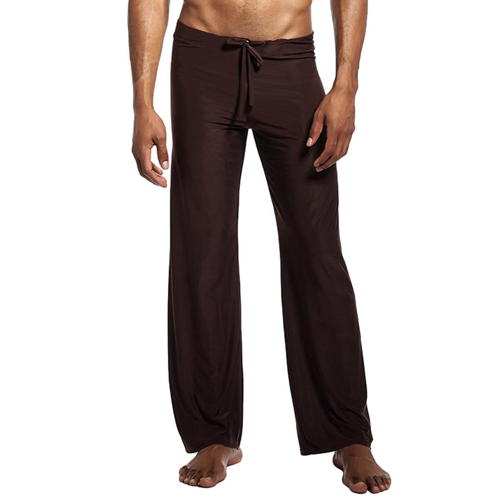 Men's Solid Color Loose Wide Leg Home Pants Pajama Pants Men's Casual Fashion Yoga Pants