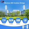 NDUP Outdoor WiFi Bridge — 2,4 ГГц, 300 Мбит/с, две антенны 14 дБи, дальность действия 1 км, идеально подходит для расширения беспроводной сети (Набор из 2)!