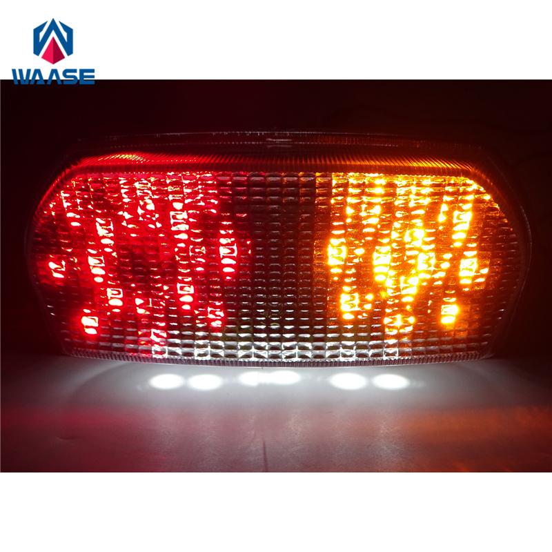 waase For Kawasaki Ninja ZX 7R 7RR ZX7R ZX7RR ZX750 1996 1997-2003 Rear Tail Turn Signals License Plate Integrated LED Light