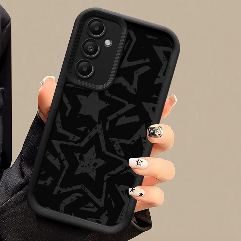 Чехол для телефона для Samsung Galaxy A55 A52 A33 чехлы A24 A15 A12 A23 A22 5G A54 A52s A53 A14 funda Чехол Пятиконечная Звезда Арт Звезда Луна Крутой