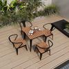 B&B Outdoor Balcony and Garden Table Set - Waterproof Dining Chairs Included