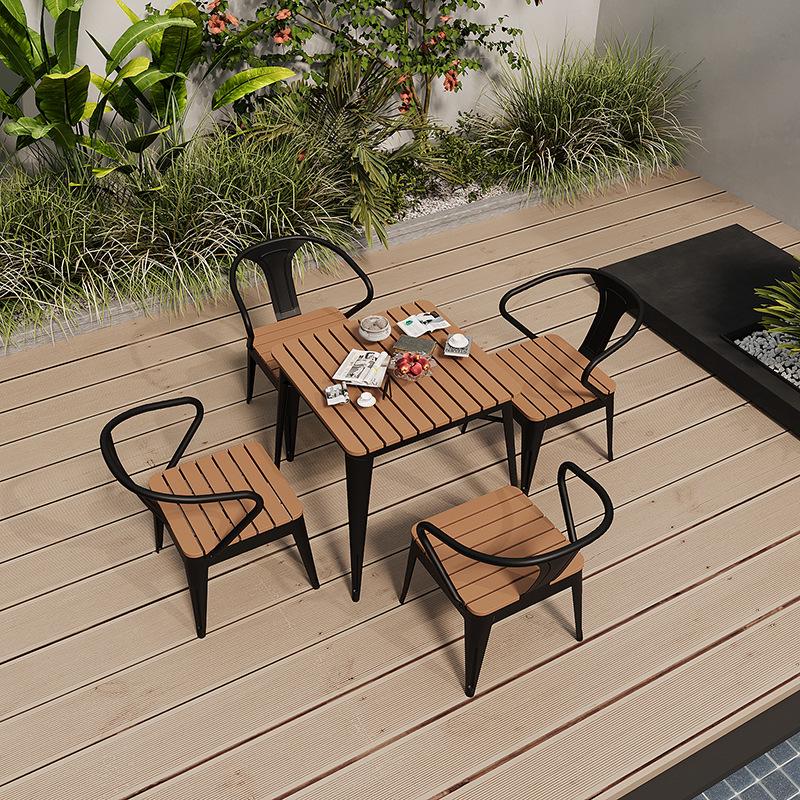 B&B Outdoor Balcony and Garden Table Set - Waterproof Dining Chairs Included