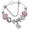 Silver Color Lovely Charm Bracelets With Cartoon Butterfly Beads Bracelets For Women Boy &Girl Jewelry Gift