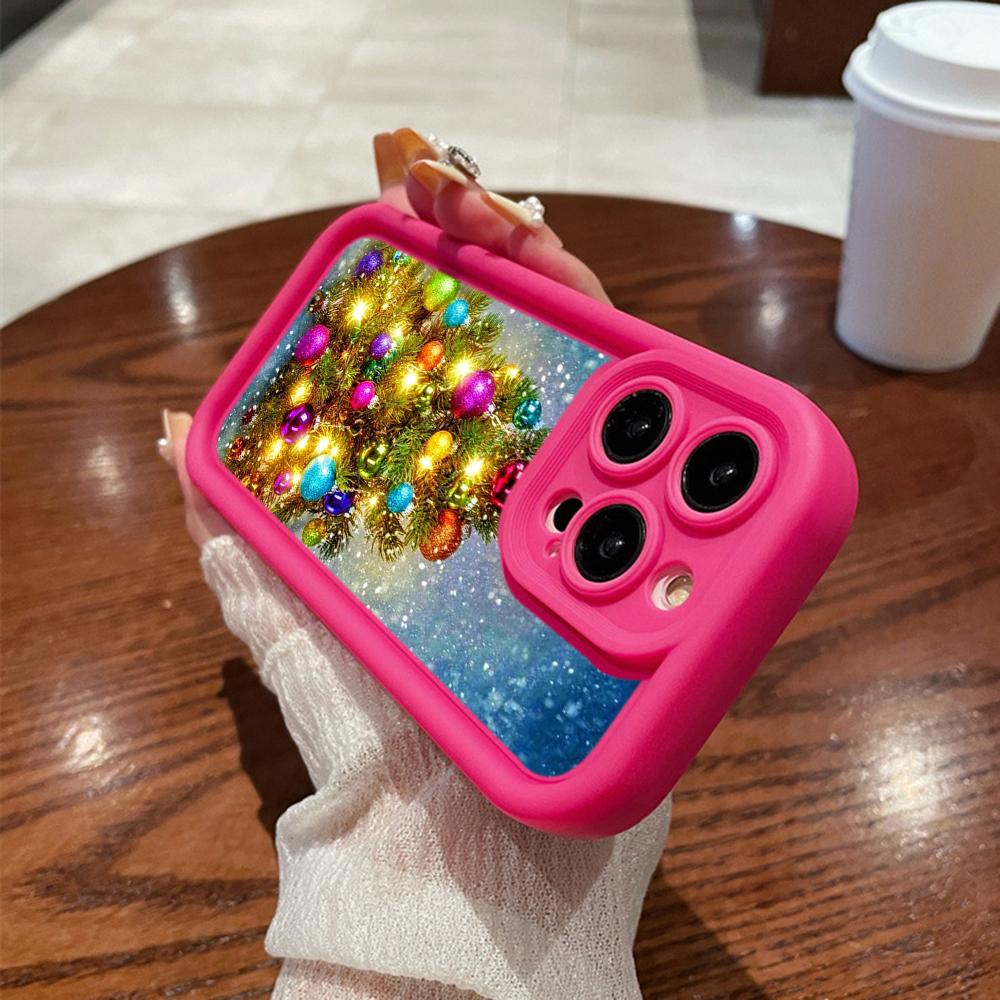 N117 Новогодние Счастливого Рождества арт Мягкие чехлы для телефонов Angel Eyes для iPhone 16 15 14 13 11 Pro Max 8 7 6s Plus 12 mini XR XS Max SE Противоударный чехол