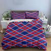 Red and blue plaid. Bedding sets Duvet cover sets Duvet covers Pillowcases(1 * Duvet Cover 2 * Pillowcases without duvet insert)