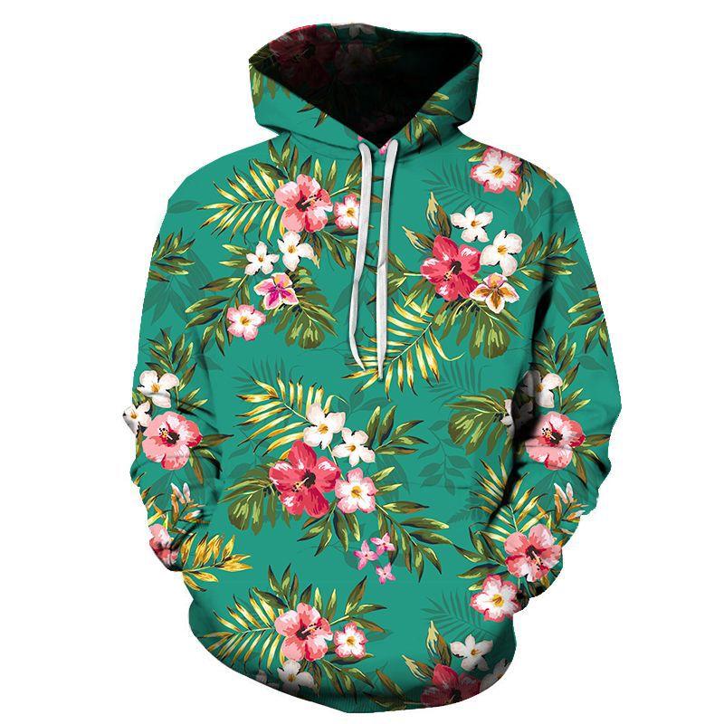 3D толстовка с капюшоном Flower Hoodie женская цветная летняя одежда Harajuku толстовки Hit Hop Streetwear Oversize Hoodie Top