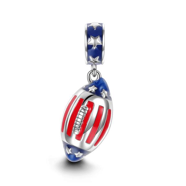 Shiny Zircon Nation Flag Series Charms Brazil Spain USA UK Italy Bead Fit Original Bracelet Women DIY 925 Silver Jewelry