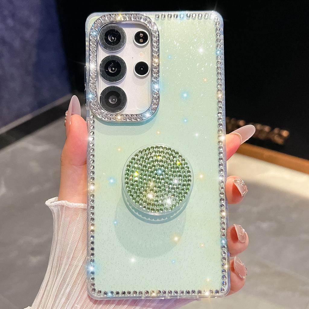 Подставка Gem Love подходит для мобильного чехла Samsung S25 Ultra, с флэш-бриллиантами S24, флэш-пудрой A56, модный A17