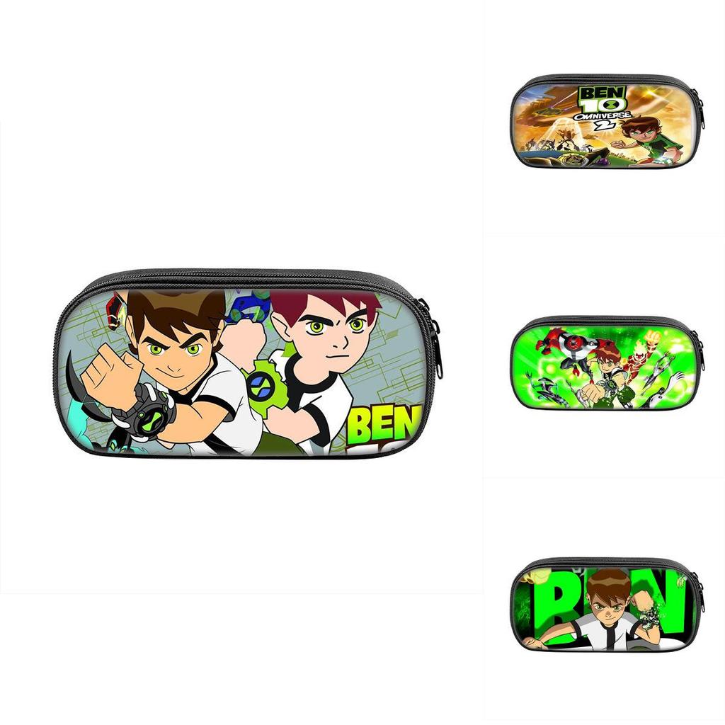 Пенал для детей Ben10 большой емкости из нейлона, органайзер для школьных принадлежностей