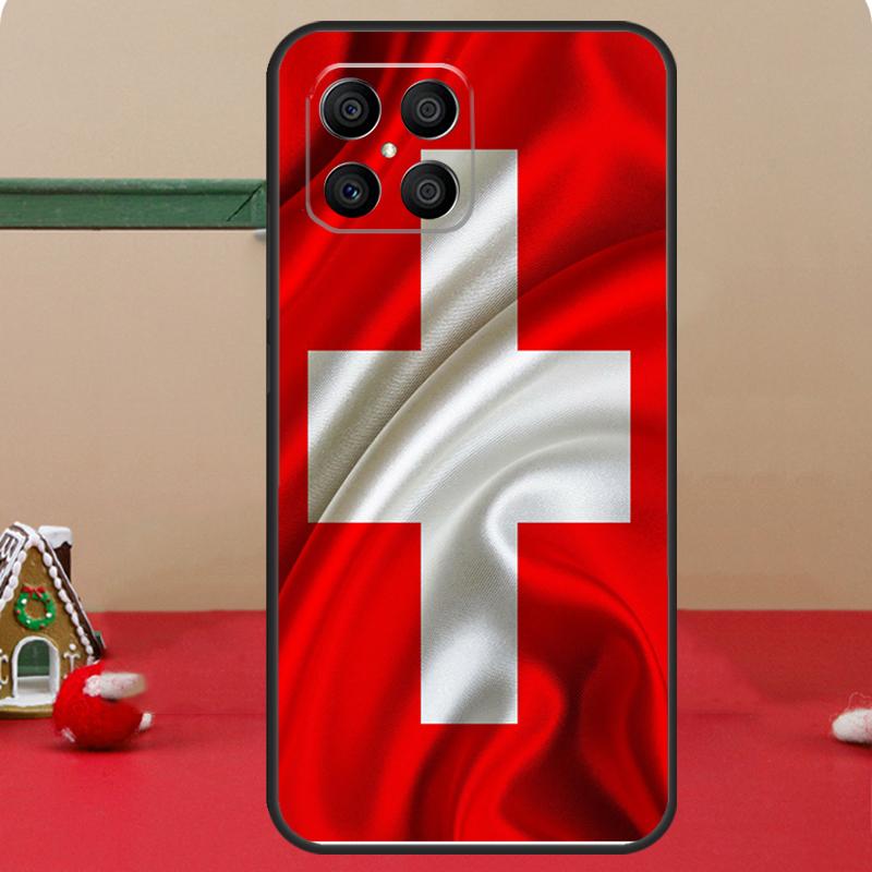 Швейцария Швейцарский флаг Чехол Для Honor Magic 8 5 6 7 Lite Honor 400 Pro 200 70 90 X8c X8b X9a X9b X9c X9d Win Чехол