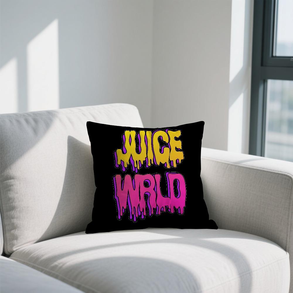 Чехол на подушку рэпера J-Juice W-WRLD Двусторонний Печатный Полиэстер Наволочка Рисунок Декоративная Молния Чехол на Подушку