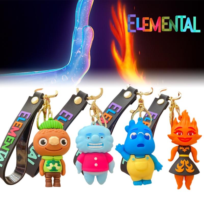 Cute Elemental City Pvc Keychain For Kids And Adults
