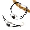 Богемный акриловый набор украшений «Улитка», «Овальный глаз»: Женское ожерелье и браслет из вощеного шнура