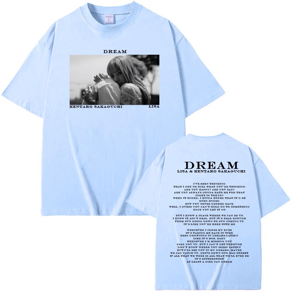 ЛИСА - МЕЧТА при участии. Футболка Kentaro Sakaguchi с коротким рукавом, 100% хлопок, летняя футболка, футболка с графическим принтом, футболка с круглым вырезом, одежда, топы