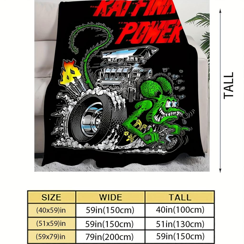 1pc Polyester Digital Easy Mouse Pattern Printed Blanket, Shawl Blanket, Nap Blanket, Soft And Skin-Friendly, Leisure Sofa Blanket, for Bedr