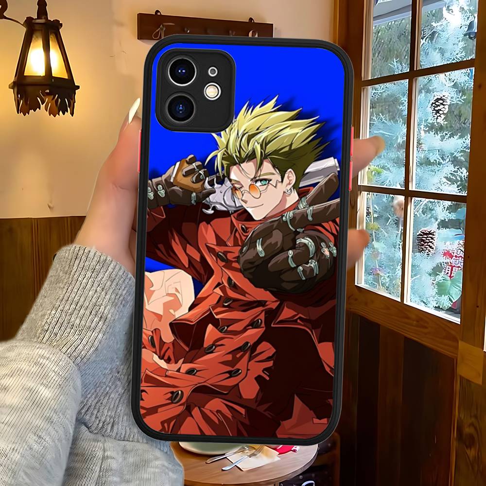 Classic Anime T-TrigunS Matte Translucent Phone Case For Iphone 16 ProMax 15 14 13 12 11 X XS PRO Plus