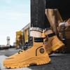 Men's Shoes Autumn Non-slip Yellow Outdoor Work High-top Tooling Shoes New Men's Sports Martin Boots Black Leather Boots