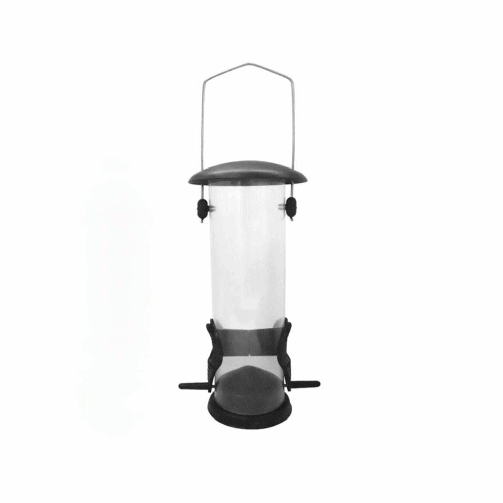 Transparent Tube Wild Bird Feeder Coated Metal Parts Wire Hanging Hook Hanging Bird Feeder Resting Perches Plastic