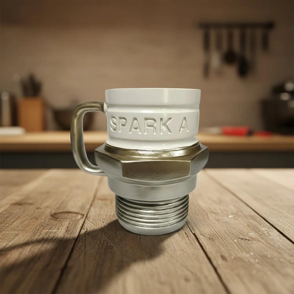 Unique Spark Plug Mug Automotive Automotive Themed Mug Industrial Coffee Cup Coffee Drinking