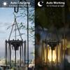 Metal Solar Lanterns Outdoor Waterproof Upgraded Bright Hanging Solar Lights with Strong Hook Pathway Yard Patio Garden Decor