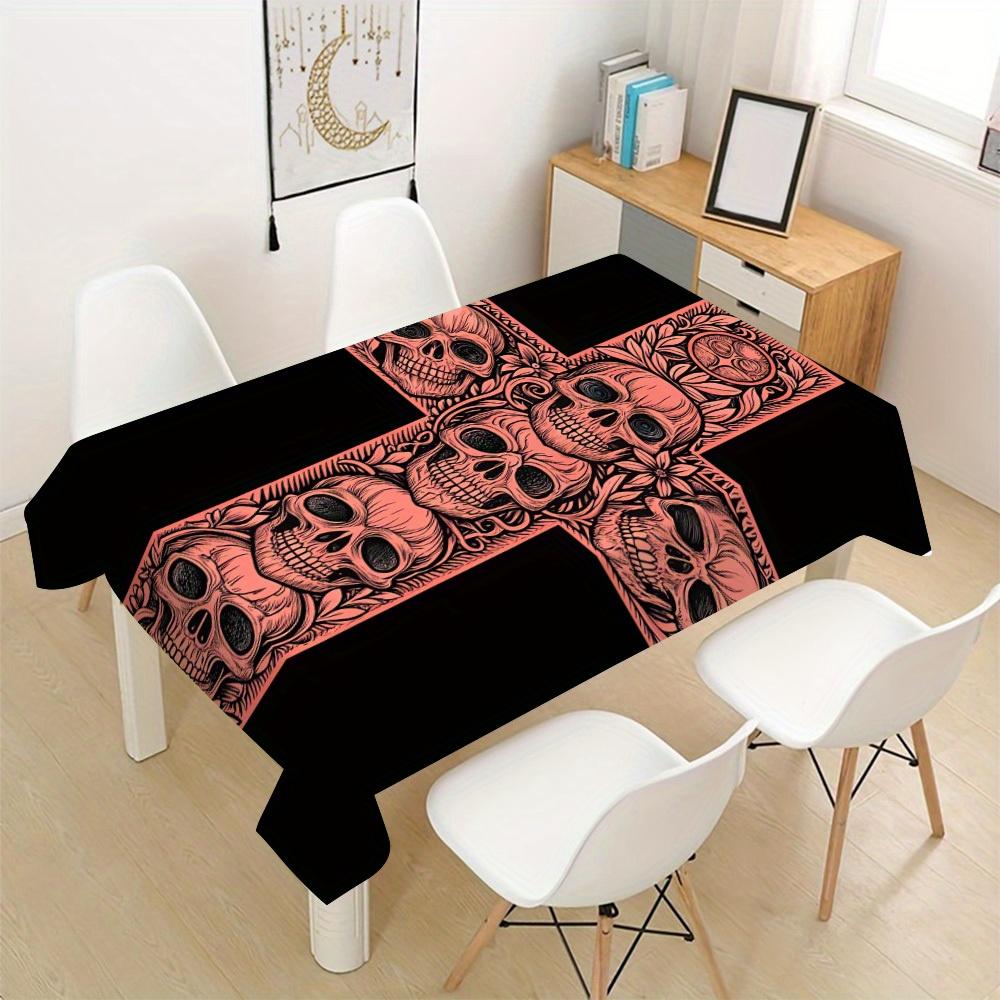 Happy Halloween Rectangle Table Cloth for Tables Decor Home Dinner Reusable Tablecloth for Kitchen Dining Halloween Decorations