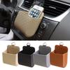Universal Car Mobile Phone Bag PU Leather Car Auto Outlet Air Vent Trash Case Mobile Phone Holder