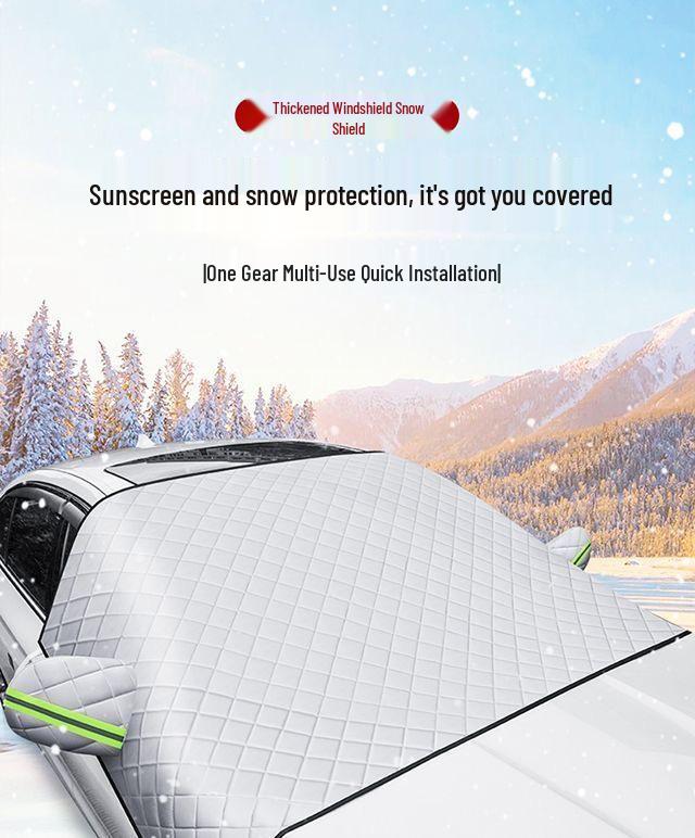 Universal Magnetic Sunshade: Thickened, Snowproof, Anti-Freeze, Light-Blocking Car Cover for Front Windshield