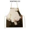 Cartoon Cute Cat Printed Sleeveless Apron Black Kitchen Apron Women Cooking Apron Home Baking Antifouling Antifouling Bib
