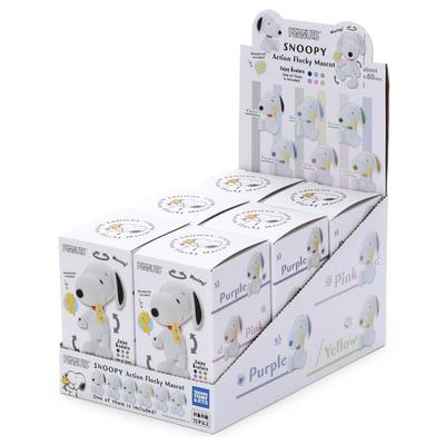 Takara Tomy Arts Peanuts Анимационный flocked-маскот, Случайный ассортимент, Коробка из 6 шт., Плюшевые игрушки Высотой примерно 8 см