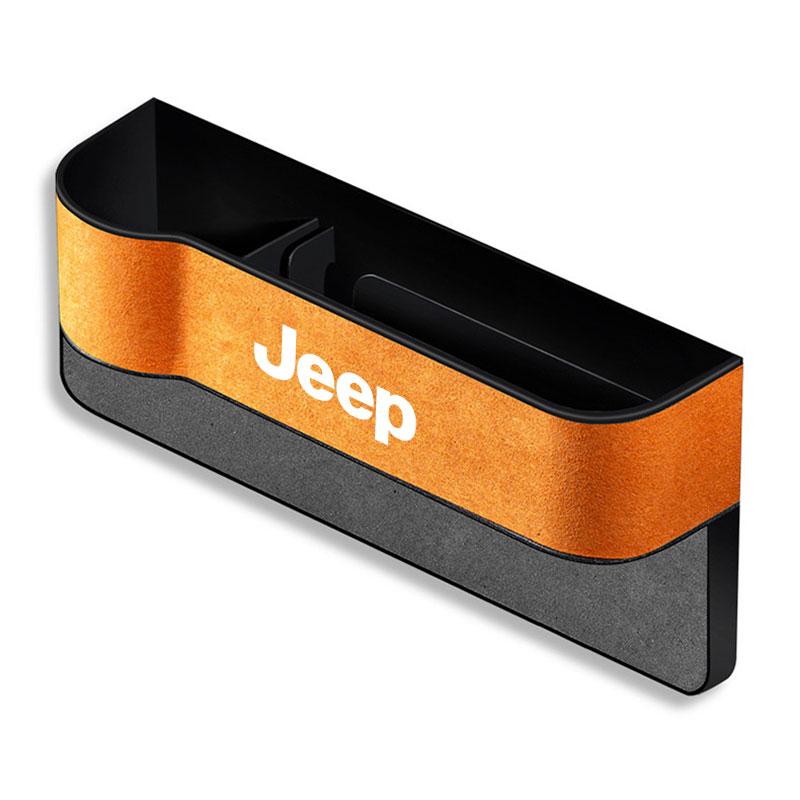 Car Seat Gap Box Pocket Seat Crevice Suede Storage Bag For Jeep Grand Cherokee Wrangler JK Gladiator Compass Renegade Patriot AKT1