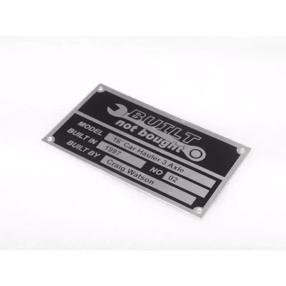 DATA PLATE FOR BUILT NOT BOUGHT HOT RODE |Fit For
