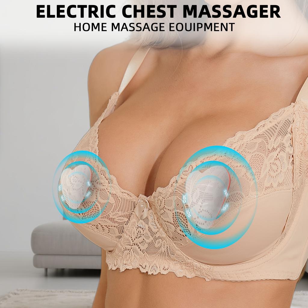 1SET Chest Massager, Electric Breast Massager, Home Chest Health Instrument, Rechargeable Chest Massager, Breast Enhancement