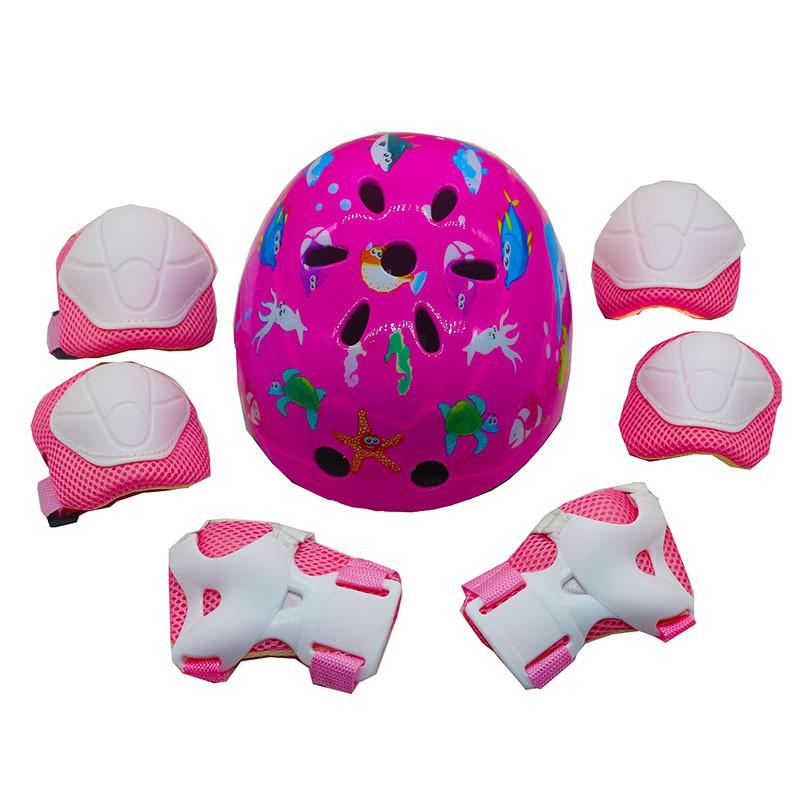 Kids Skateboard Roller Skating Balance Bike Safety Helmet Protective Gear Set Outdoor Cycling