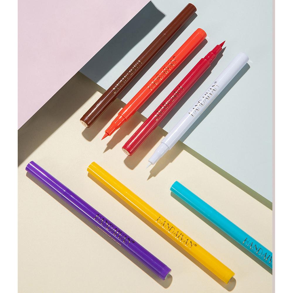 HANDAIYAN 12 цветов водостойкая подводка для глаз гель-карандаш красочный белый желтый синий коричневый карандаш для глаз долговечный макияж