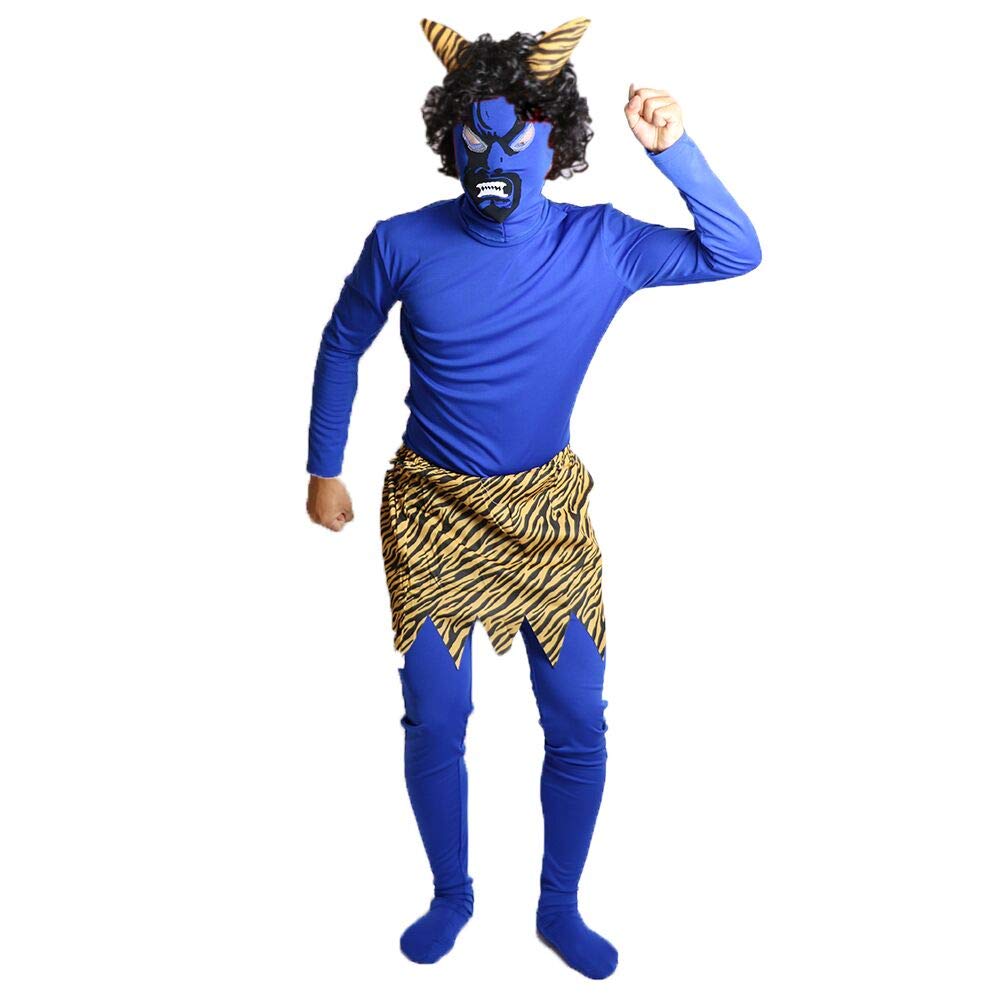 MAKE CHEERFUL Setsubun Oni Costume Cosplay (Blue, M)