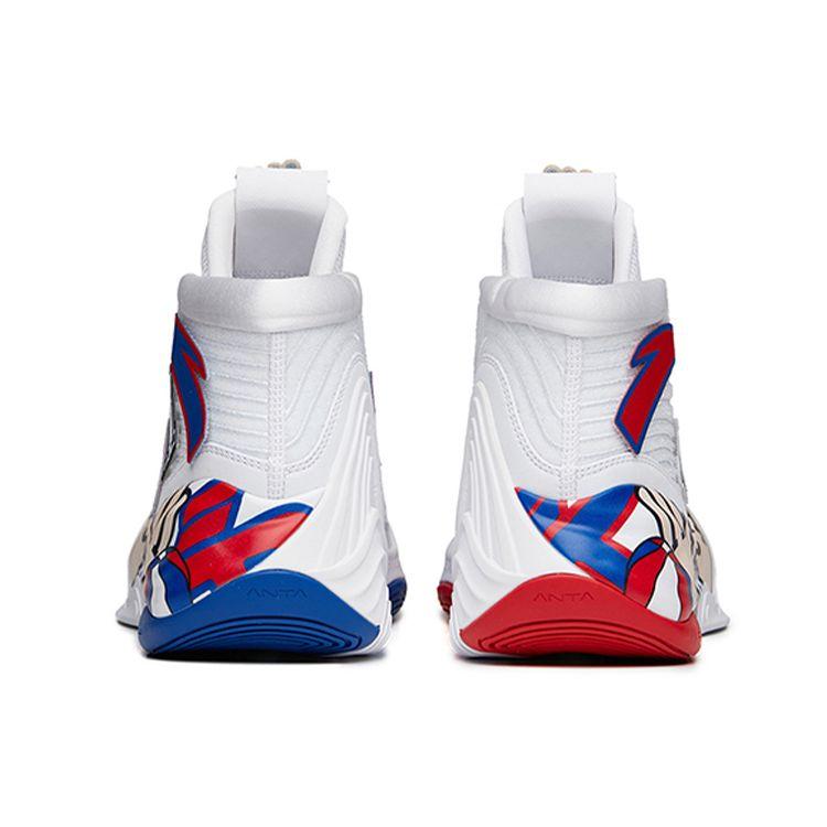 Anta KT8 Men Basketball Sneakers White Black Blue 112211108-2