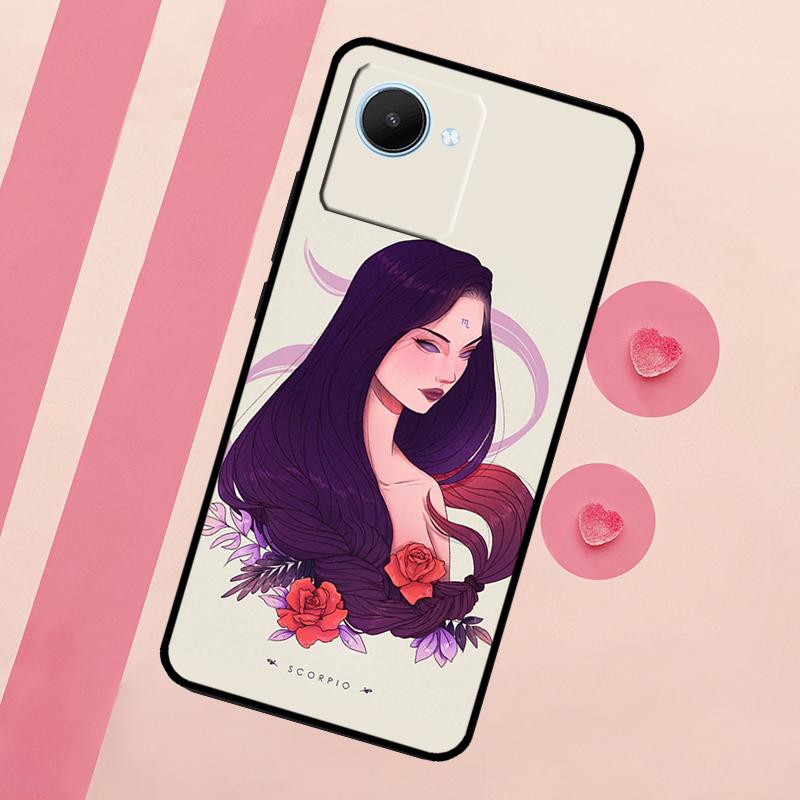 Чехол для Realme 15 Pro 10 11 12 13 14 Pro Plus GT7 C67 C65 C63 C61 C55 C53 C51 C35 C71 C75 Девушка-Гороскоп Скорпион Телец Дева