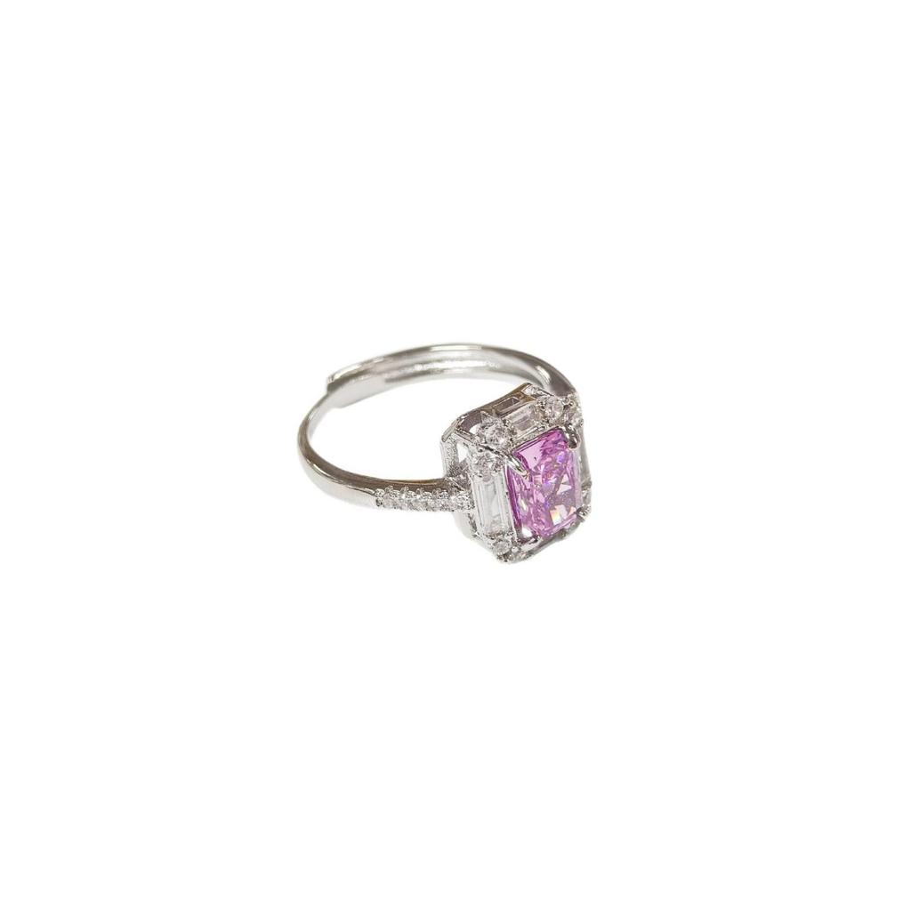 Gusen Jewelry Роскошный Модный Циркон Фиолетовый Набор Кольцо, Серьги и Подвеска