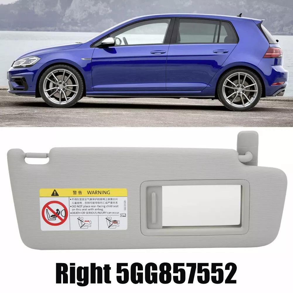 Windscreen Accessory Gray Plastic Front Right Sunvisor with Mirror Compatible with Multiple Models from 2013 to 2025